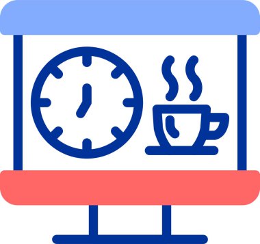 Kahve. Web simgesi basit illüstrasyon