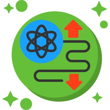 atom. Web simgesi basit illüstrasyon