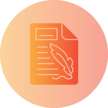 Belge simgesinin vektör illüstrasyonu