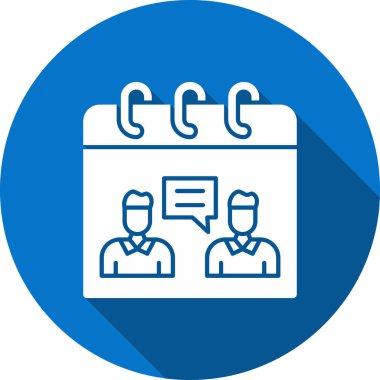 toplantı simgesi vektörü sunum için beyaz arkaplanda izole edildi