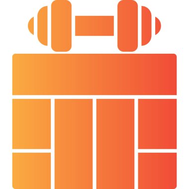 Dambıl. Web simgesi düz illüstrasyon