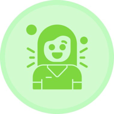 avatar kadın simgesi düz stil