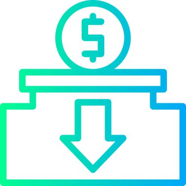 Banka. Web simgesi basit illüstrasyon