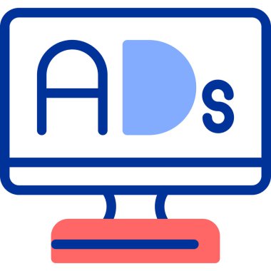 reklam reklam ikonu doldurulmuş ana hatlarıyla