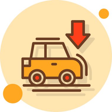 - Araba. Web simgesi basit illüstrasyon