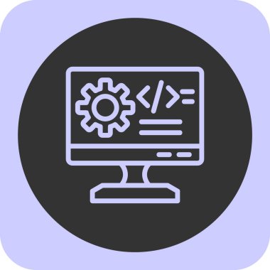 Web geliştirme simgesi vektör illüstrasyonu