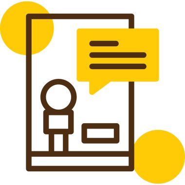 Konuş. Web simgesi basit illüstrasyon