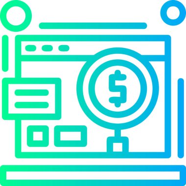 Dolar. Web simgesi basit tasarım