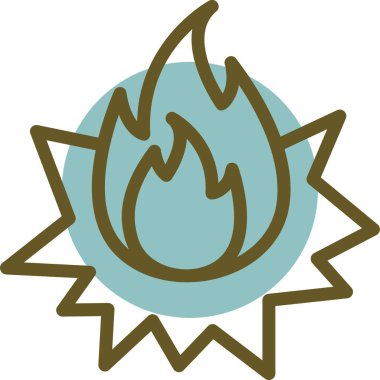 Alevler. Web simgesi basit illüstrasyon