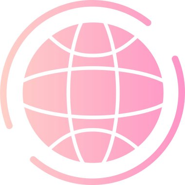 Küre. Web simgesi basit illüstrasyon