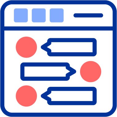 Tarayıcı. Web simgesi basit illüstrasyon