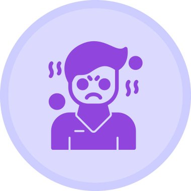 Üzgün adam. Basit illüstrasyon