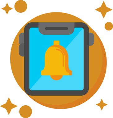 Zili ve zili olan akıllı telefon. düz tasarım biçimi.