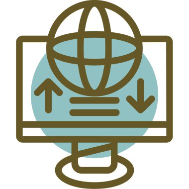 genel ağ vektör çizgisi simgesi