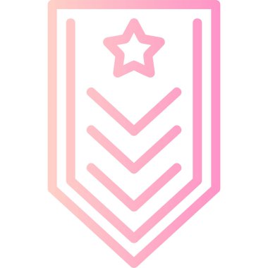 askeri madalya ikonu vektör illüstrasyonu