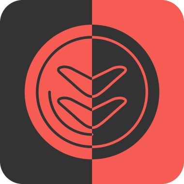 Elmanın tek bir izole edilmiş simgesinin vektör çizimi