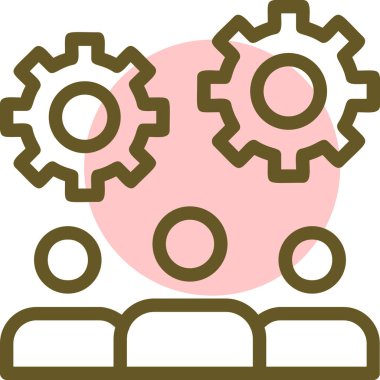 Dişliler. Web simgesi basit illüstrasyon