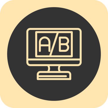 Modern b 'nin vektör illüstrasyonu bilgisayarın simgesinden yoksun