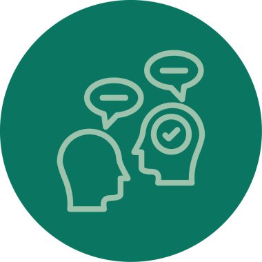 Eşsiz Konuşma Vektörü Satır Simgesi