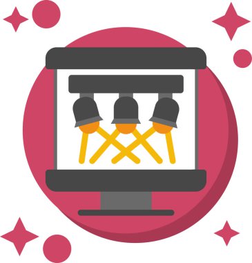 çevrimiçi alışveriş düz vektör simgesi