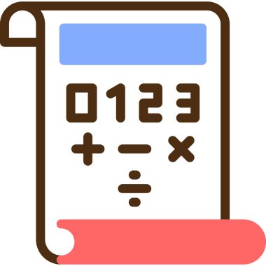 Matematik matematik hesap makinesi simgesi - taslak biçimi