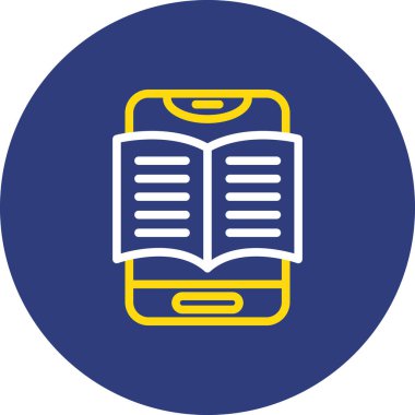 Kişisel ve mobil için vektör eğitimi ve öğrenme simgesi.