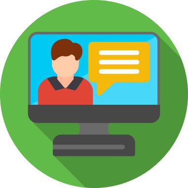 çevrimiçi sohbet simgesi çizimi