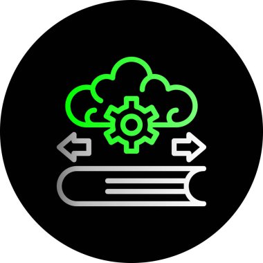 Bulut hesaplama simgesi vektör illüstrasyon grafik tasarımı