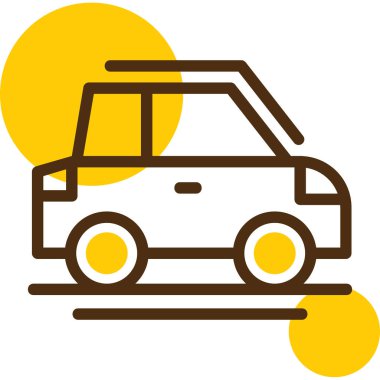 araba web simgesi basit vektör illüstrasyonu