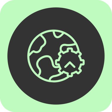 arkaplanda izole edilmiş dünya simgesi