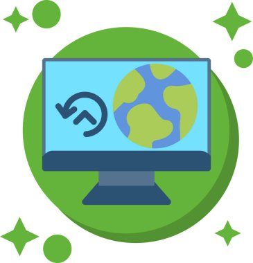 düz biçimli genel bilgisayar ağı simgesi