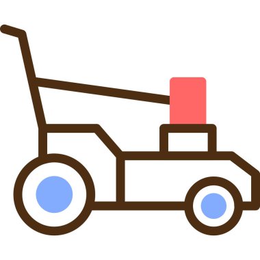 El arabası. Web simgesi basit illüstrasyon