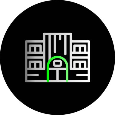 Modern yapı simgesinin vektör illüstrasyonu