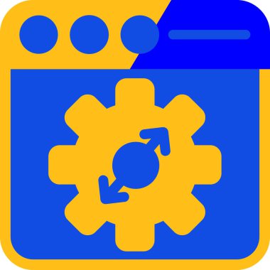 Dişliler. Web simgesi basit tasarım