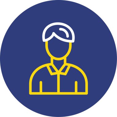 Başlık simgesi olan adam, vektör illüstrasyonu