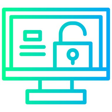 ikon vektör illüstrasyonunu kilitle