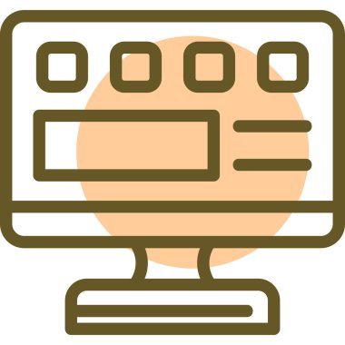 Tarayıcı web simgesi. Vektör çizim