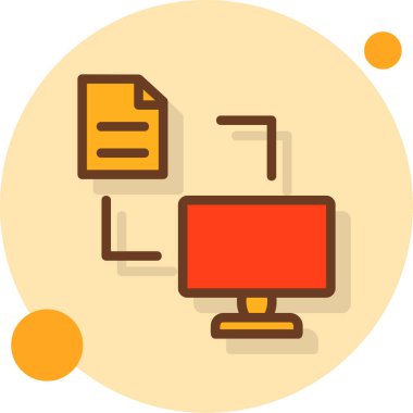 bilgisayar monitörü web simgesi vektör illüstrasyonu