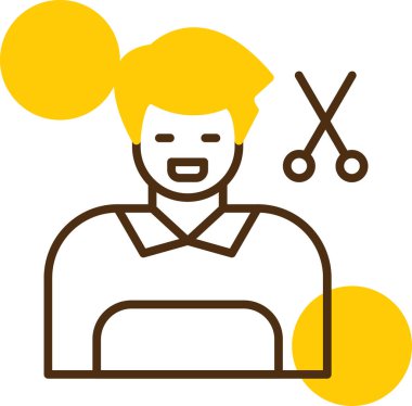 Takım elbiseli ve sakallı bir adamın vektör çizimi