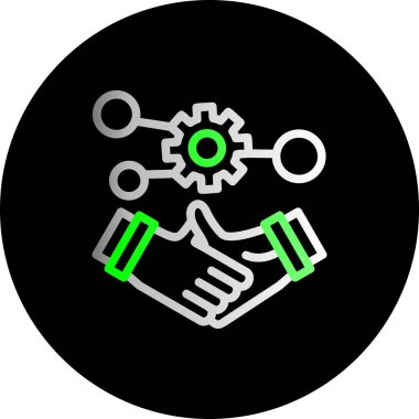 Soyut arkaplanda el sıkışma simgesi izole edildi