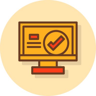 bilgisayar izleyici vektör simgesi modern basit vektör illüstrasyonu