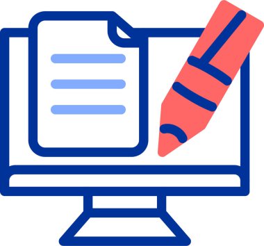 Dizüstü bilgisayar simgesi vektör çizimi