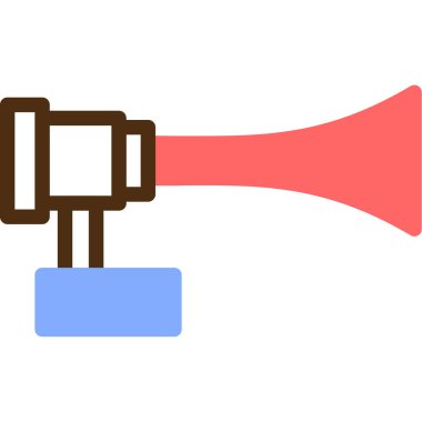 Boynuz. Web simgesi basit illüstrasyon