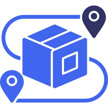 Harita. Web simgesi basit illüstrasyon