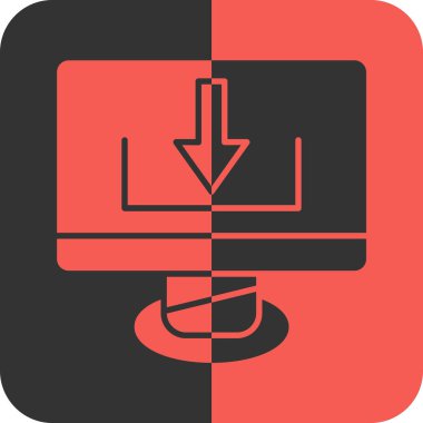 Soyut arkaplanda indirme simgesi izole edildi