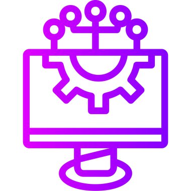 Bilgisayar. Web simgesi basit illüstrasyon