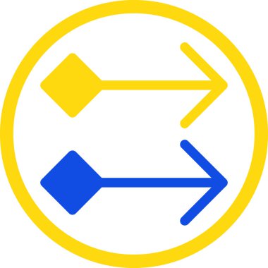 Yön ok simgesi, basit vektör illüstrasyonu