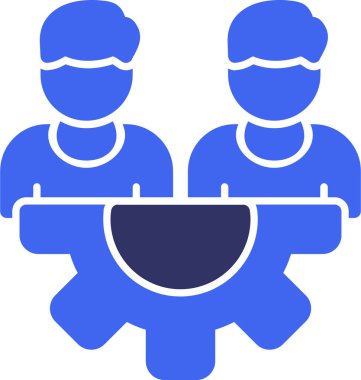 iş ekibi simgesi, vektör illüstrasyonu