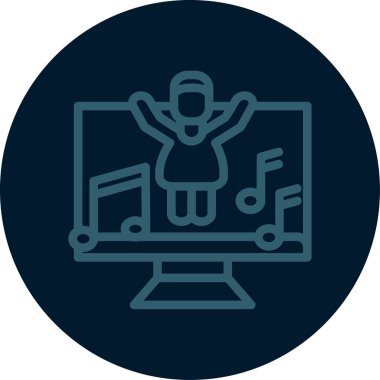 Vektör illüstrasyonu, müzik ve ses simgesi. düzenlenebilir özet