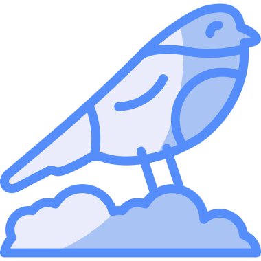 doldurulmuş hayvan kuş simgesi - taslak biçimi